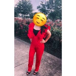 Red jumpsuit